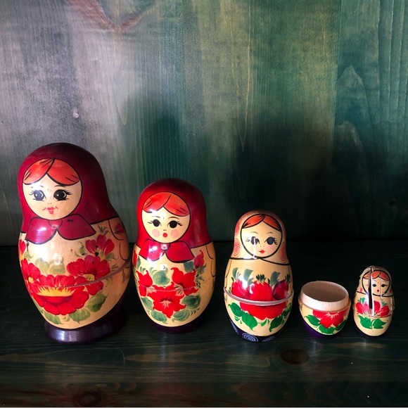 Matrushka Doll Wooden Russian Dolls - Picture 5 of 10